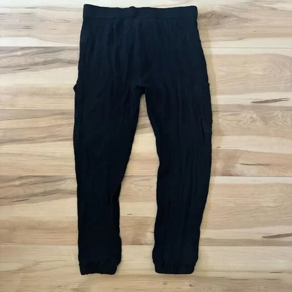 The Odells Black Cypress Crinkle Relaxed Fit Sheer Lightweight Pants Size Medium - Picture 4 of 6